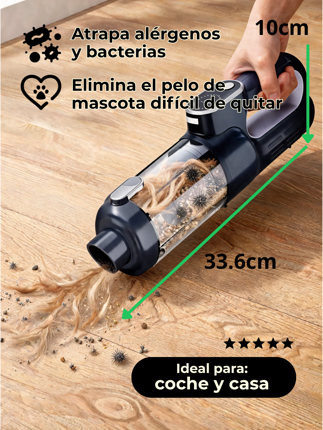Aspiradora Inalámbrica Multifunción para Coche y Hogar - beleve max