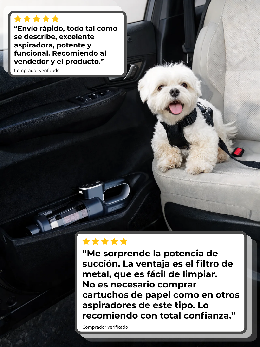 Aspiradora Inalámbrica Multifunción para Coche y Hogar - beleve max